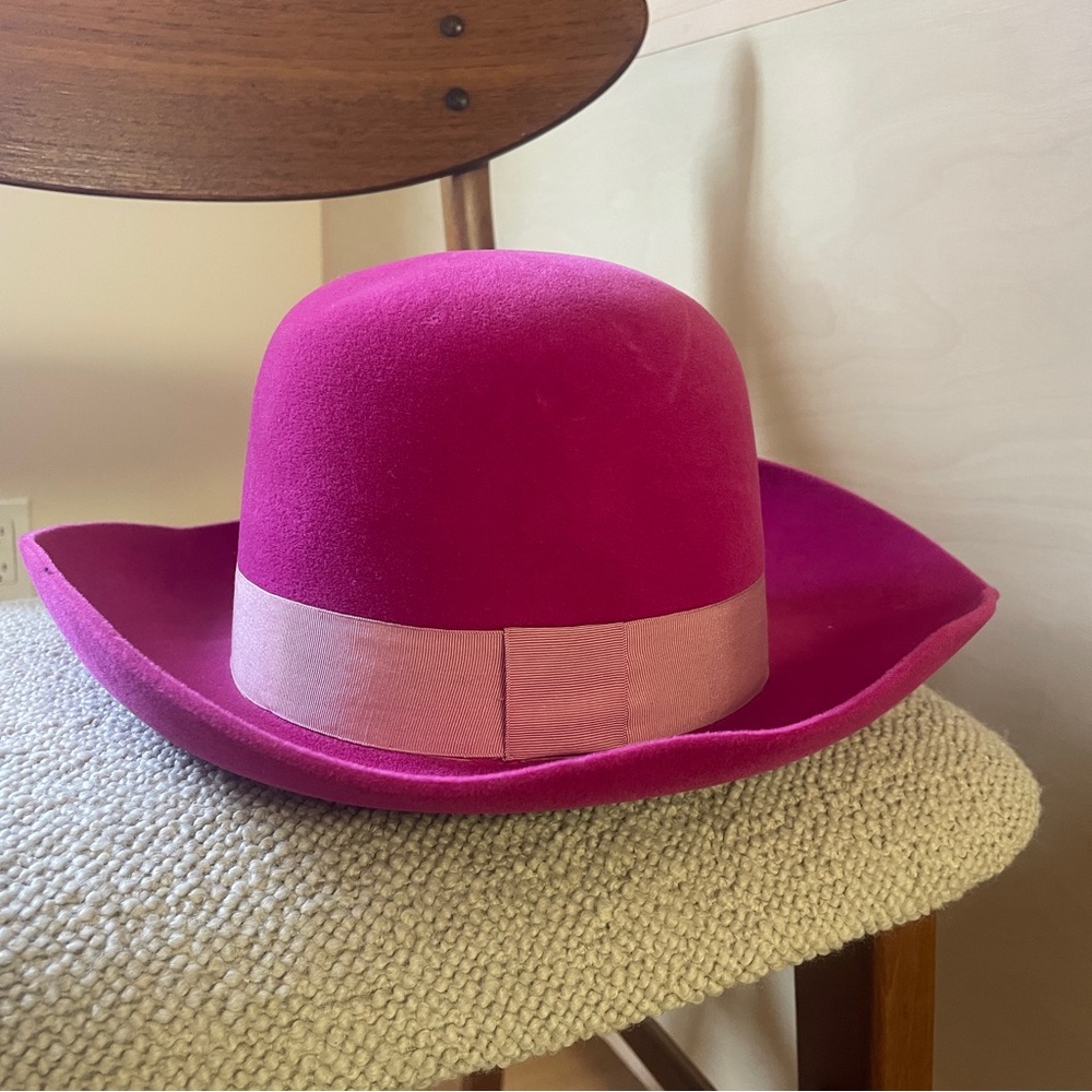 Vintage Pink Borsalino Hat - Made in Italy